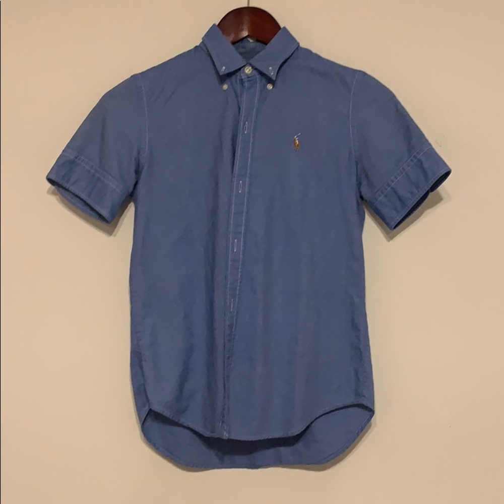 Ralph Lauren blue short sleeve button down